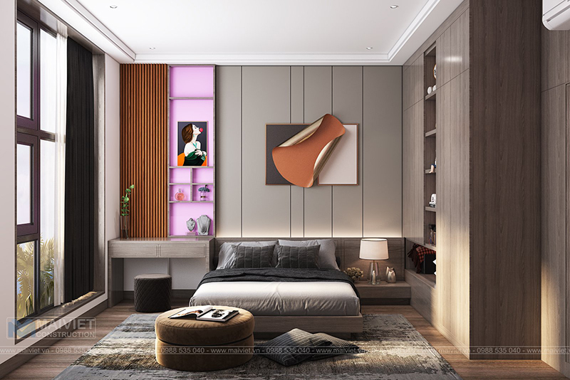 Giường, gương và các món đồ nội thất khác trong phòng ngủ cần được sắp xếp hợp lý, đảm bảo yếu tố phong thủy nhà ở