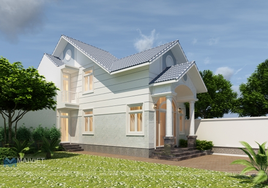 Mẫu thiết kế nhà phố mặt tiền 5m mái thái