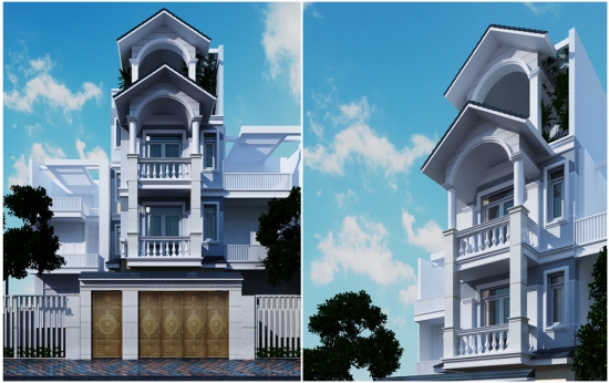 Mẫu thiết kế nhà phố mặt tiền 6m