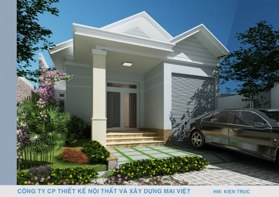 Thiết kế nhà phố 1 tầng