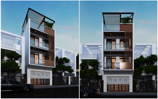 Thiết kế  cải tạo nhà phố mặt tiền 5.4m