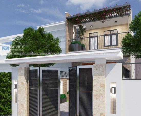 Mẫu thiết kế nhà phố 5.6 x 20m