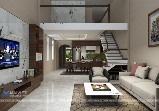 Mẫu thiết kế nhà phố có gác lửng