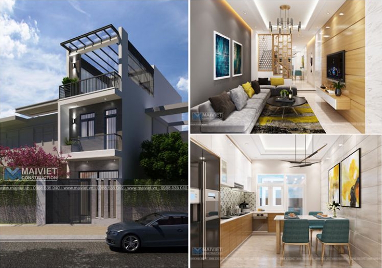 THIẾT KẾ VÀ THI CÔNG NHÀ PHỐ TẠI HÓC MÔN